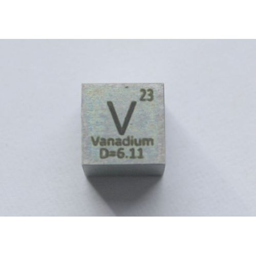 Vanadium V Metall Würfel 10x10mm poliert 99,9% Reinheit cube