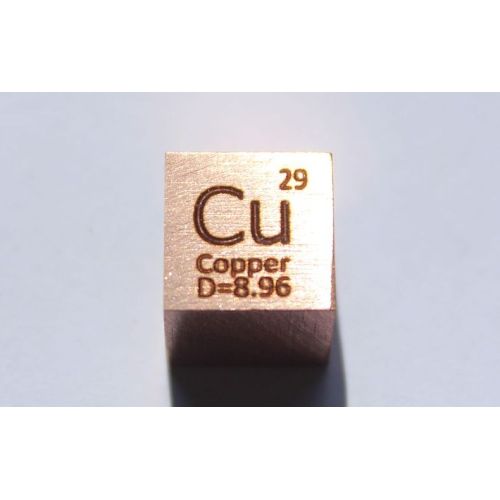 Kupfer Cu Metall Würfel 10x10mm poliert 99,95% Reinheit cube