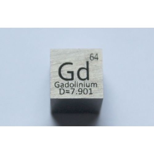 Gadolinium Gd Metall Würfel 10x10mm poliert 99,99% Reinheit cube