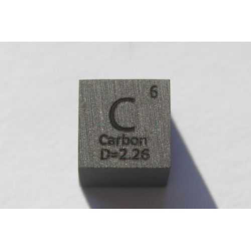 Kohlenstoff C Metall Würfel 10x10mm poliert 99,9% Reinheit cube